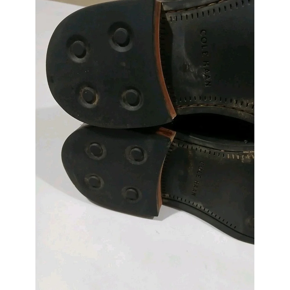 Cole Haan Lace-up Leather Boot Size 11M Black Academia Old Money Point Toe
